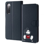 『ディズニーキャラクター』/耐衝撃 手帳型レザーケースマグネット
