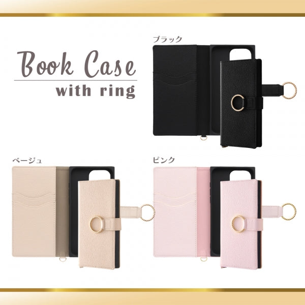 耐衝撃 手帳型レザーケース KAKU Ring