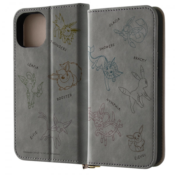 ポケットモンスター手帳型レザーケース Raffine / イーブイ_ブイズ