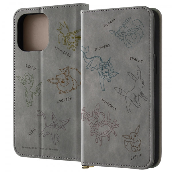 ポケットモンスター手帳型レザーケース Raffine / イーブイ_ブイズ