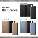 耐衝撃 手帳型レザーケース KAKU Durable