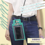 ディズニー / 汎用スマートフォン ショルダー スマホポーチ m1n1 クリア窓付き