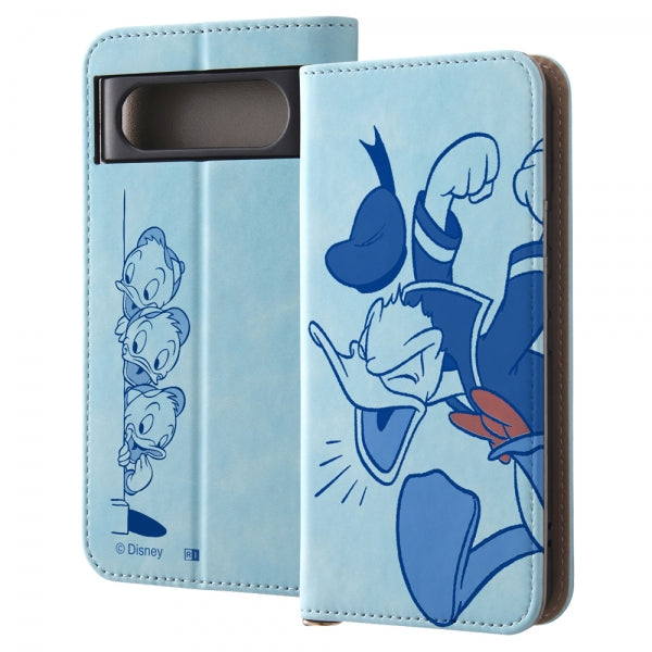 ディズニー手帳型レザーケース Raffine / 怒るドナルド