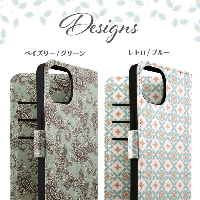 耐衝撃 手帳型レザーケース Designs