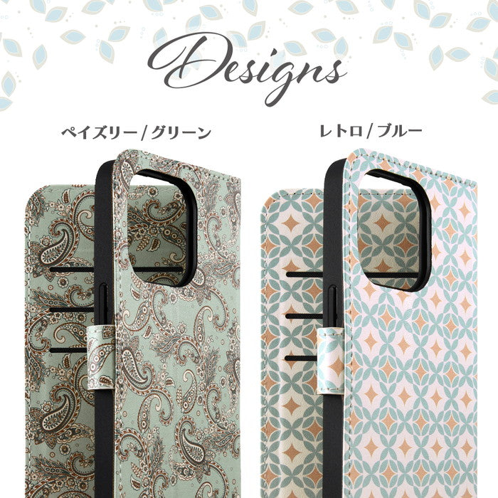 耐衝撃 手帳型レザーケース Designs