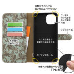 耐衝撃 手帳型レザーケース Designs