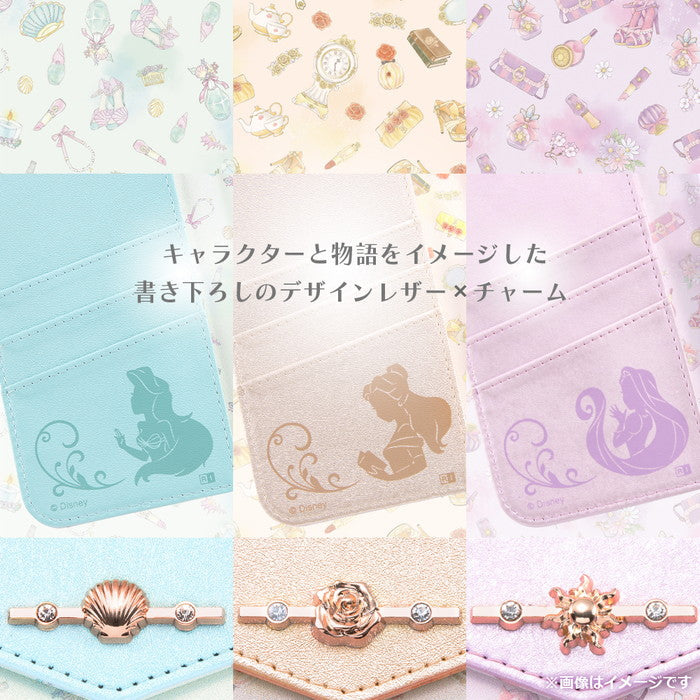 『ディズニーキャラクタープリンセス』/手帳型レザーケース Collet ショルダーストラップ付