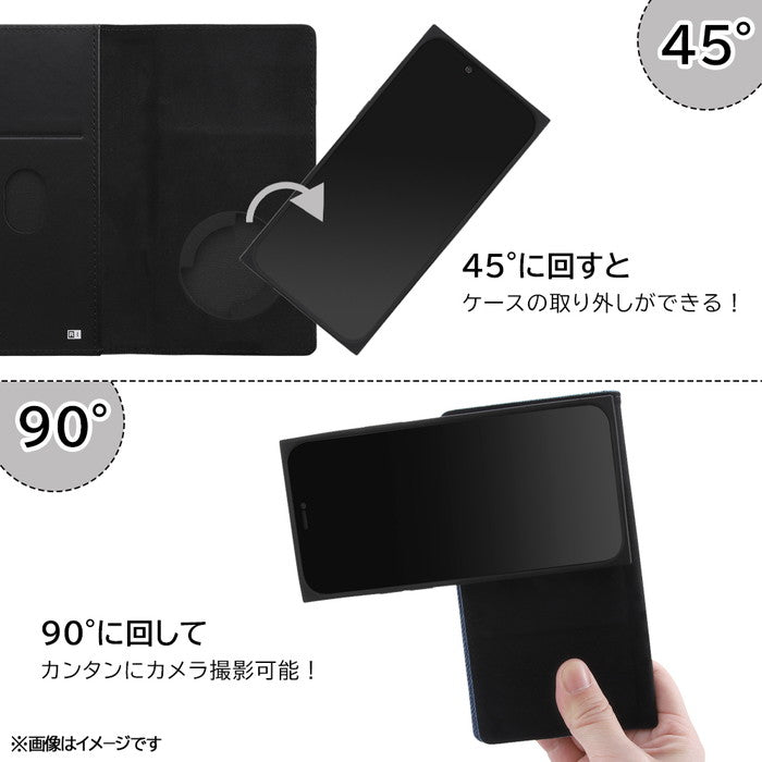 『ディズニーキャラクター』/耐衝撃 徹底保護 手帳型デニムケース Squl