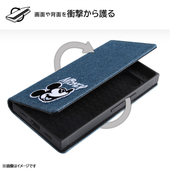 『ディズニーキャラクター』/耐衝撃 徹底保護 手帳型デニムケース Squl