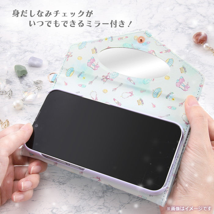 ディズニー / 手帳型レザーケース Collet ショルダーストラップ付き