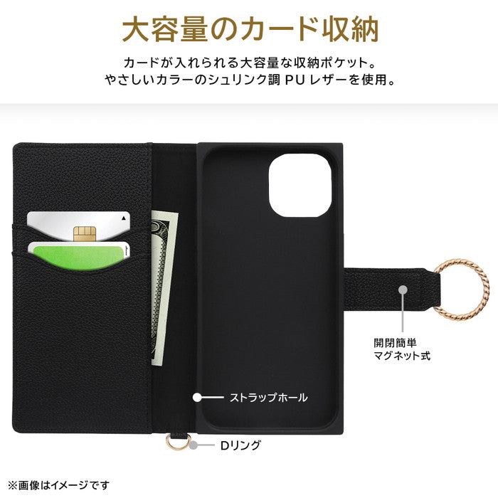 耐衝撃 手帳型レザーケース KAKU Ring
