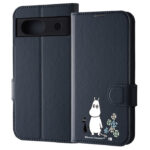 ムーミン 手帳型レザーケース シンプル マグネット