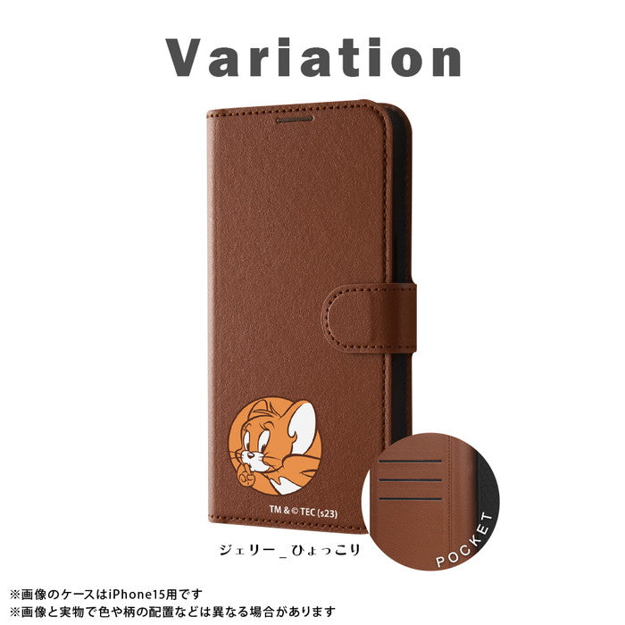 トムとジェリー / 手帳型レザーケース シンプル マグネット
