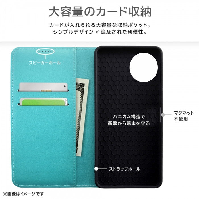 耐衝撃 手帳型レザーケース シンプル