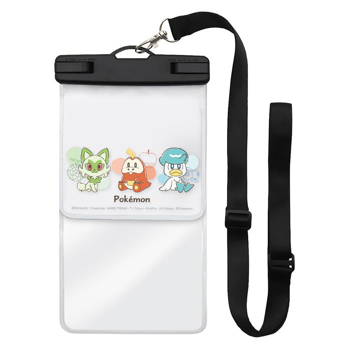 ポケットモンスター / スマホ 防水ケース 収納ポーチ付き / ニャオハ_ホゲータ_クワッス
