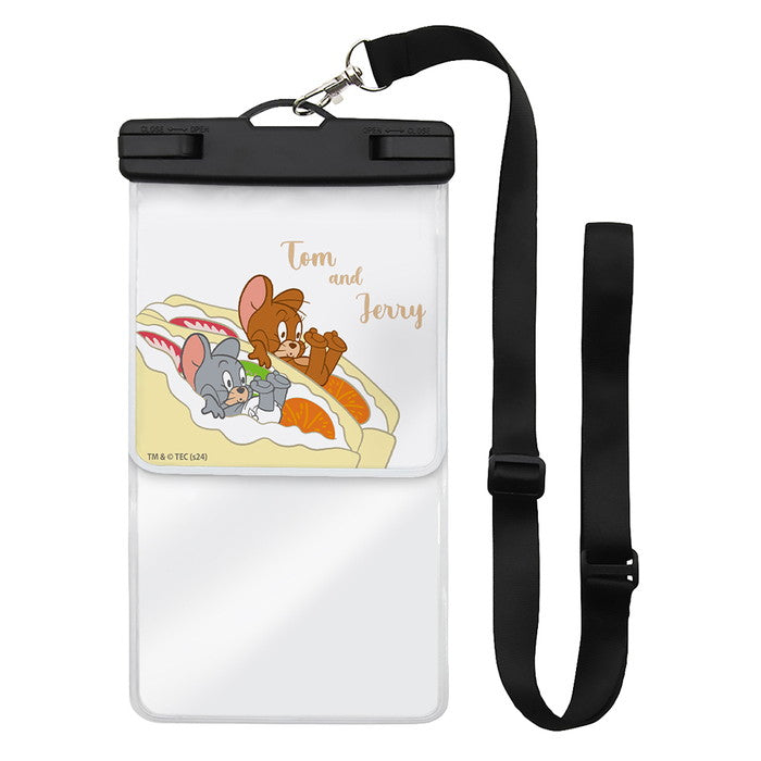 トムとジェリー / スマホ 防水ケース 収納ポーチ付き / ジェリーとタフィー