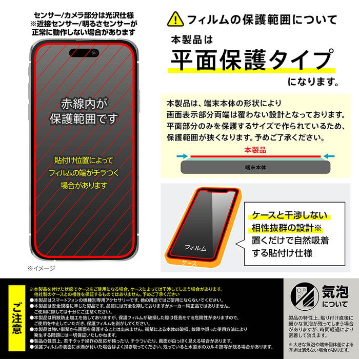 ダイヤモンドガラスフィルム 覗き見防止 化学強化 アルミノシリケートガラス 耐衝撃 平面保護 硬度10H