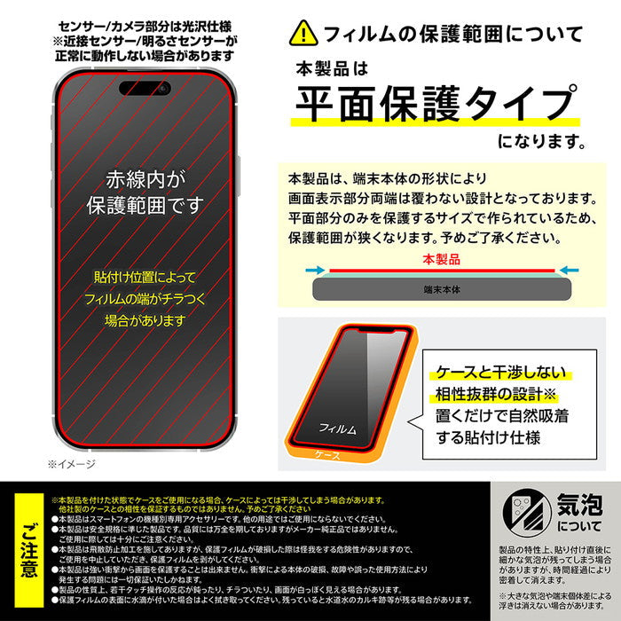 ダイヤモンドガラスフィルム 覗き見防止 化学強化 アルミノシリケートガラス 耐衝撃 平面保護 硬度10H