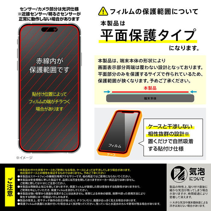 ダイヤモンドガラスフィルム 覗き見防止 化学強化 アルミノシリケートガラス 耐衝撃 平面保護 硬度10H