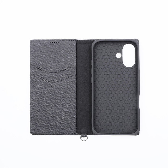 Durable 耐衝撃 マグネット不使用 シンプル スクエア 手帳型レザーケース