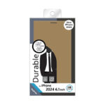 Durable 耐衝撃 マグネット不使用 シンプル スクエア 手帳型レザーケース