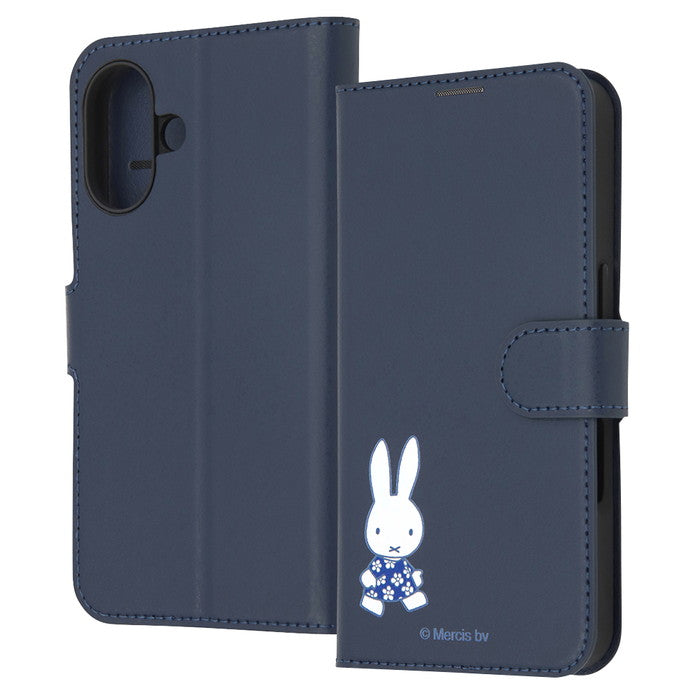 ミッフィー / 衝撃吸収 マグネットベルト シンプル 手帳型レザーケース / ミッフィー_てくてく