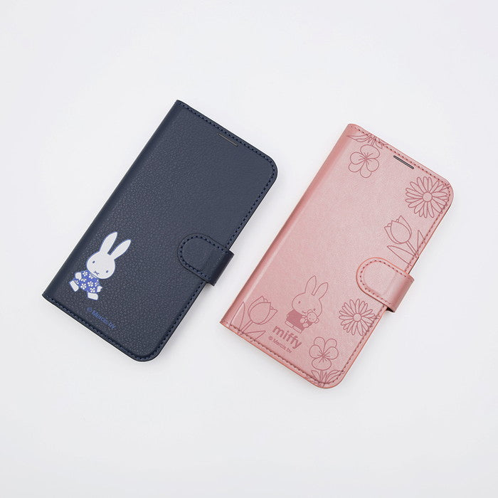ミッフィー / 衝撃吸収 マグネットベルト シンプル 手帳型レザーケース