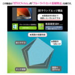 ガラスフィルム ブルーライトカット 反射防止 全面保護 硬度10H