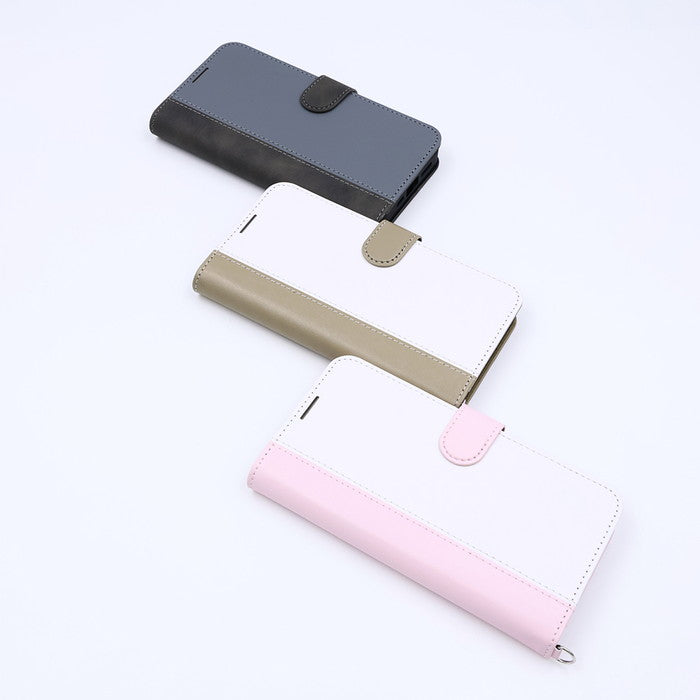 Noble 耐衝撃 マグネットベルト バイカラー 手帳型レザーケース
