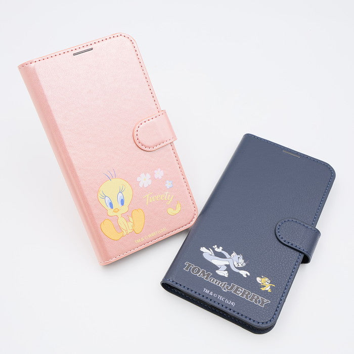 トムとジェリー / 衝撃吸収 マグネットベルト シンプル 手帳型レザーケース