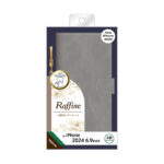 Raffine 耐衝撃 マグネットベルト ハンドストラップ付き さらさら ムラ染め 手帳型レザーケース