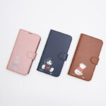 ディズニー / 衝撃吸収 マグネットベルト シンプル 手帳型レザーケース