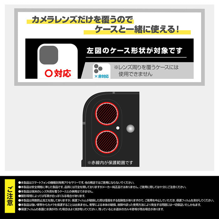 Like standard eyes ガラスフィルム カメラ保護 2枚1セット 割れにくい ハイブリッド 単眼 レンズカバー 硬度10H
