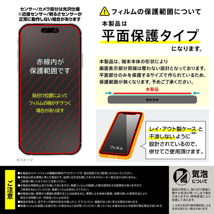 Like standard ガラスフィルム 覗き見防止 光沢 平面保護 硬度10H