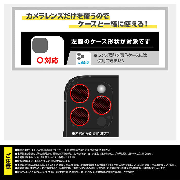 Like standard eyes ガラスフィルム カメラ保護 3枚1セット 割れにくい ハイブリッド 単眼 レンズカバー 硬度10H