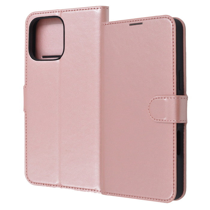 Like standard 耐衝撃 マグネットベルト シンプル 手帳型レザーケース / シャイニーピンク