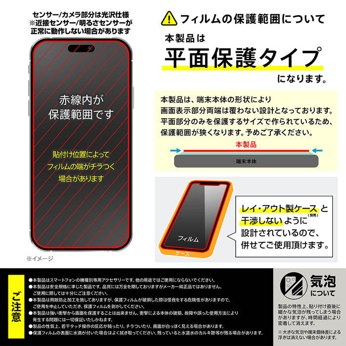 Like standard ガラスフィルム 覗き見防止 失敗しない 超かんたん貼り付けEX キット付き 硬度10H