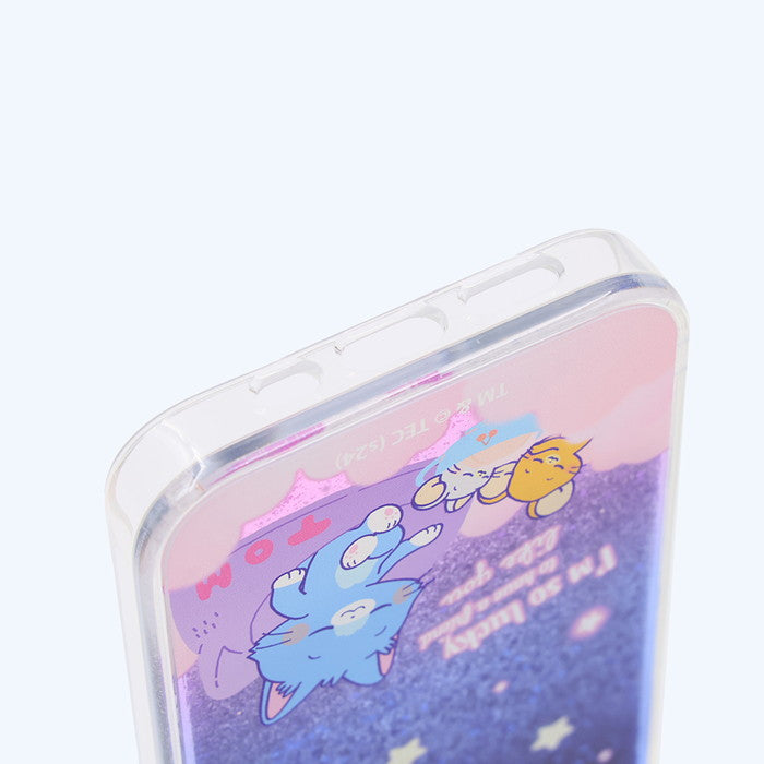 とむとじぇりーごっこ / 衝撃吸収 バンパー 動く キラキラ ラメ グリッターケース