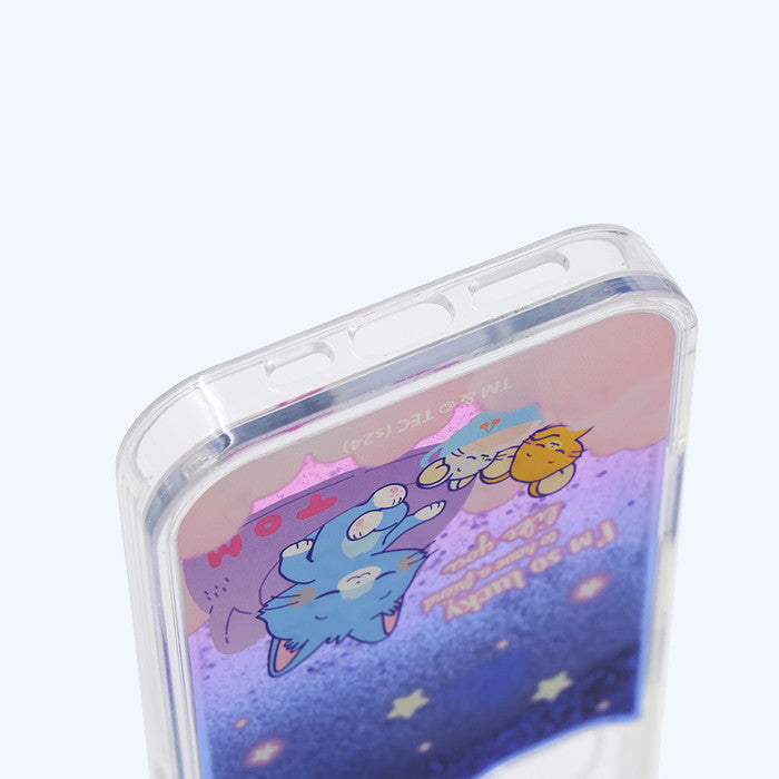 とむとじぇりーごっこ / 衝撃吸収 バンパー 動く キラキラ ラメ グリッターケース