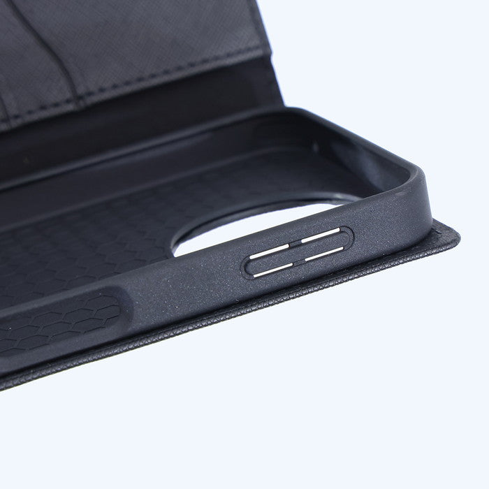 Durable 耐衝撃 マグネット不使用 シンプル スクエア 手帳型レザーケース