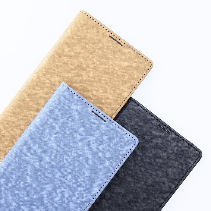 Durable 耐衝撃 マグネット不使用 シンプル スクエア 手帳型レザーケース