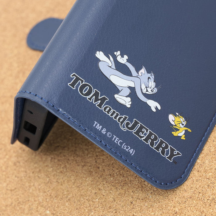 トムとジェリー / 衝撃吸収 マグネットベルト シンプル 手帳型レザーケース