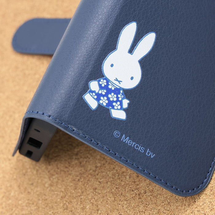 ミッフィー / 衝撃吸収 マグネットベルト シンプル 手帳型レザーケース