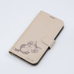 猫のダヤン / 衝撃吸収 マグネットベルト シンプル 手帳型レザーケース