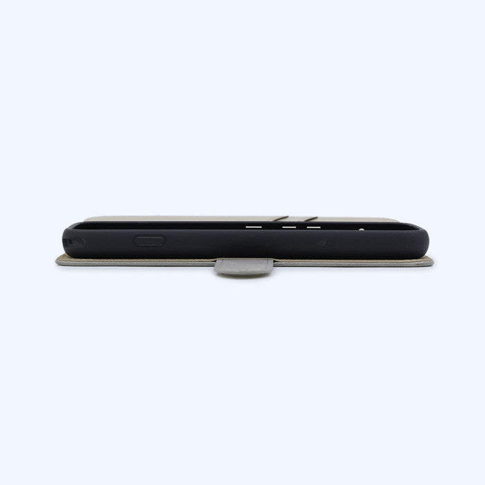 Raffine 耐衝撃 マグネットベルト ハンドストラップ付き さらさら ムラ染め 手帳型レザーケース