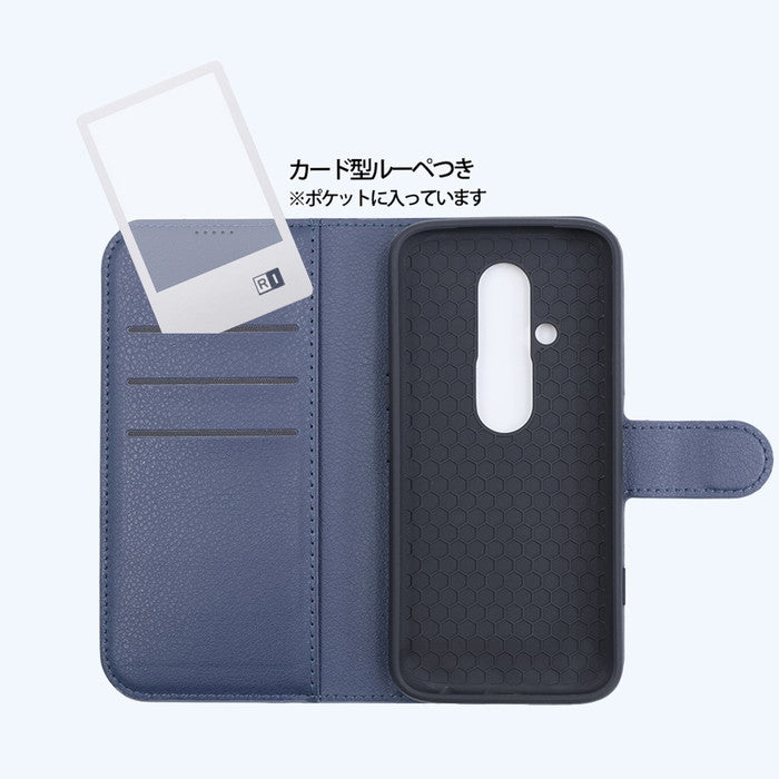 Like standard 耐衝撃 ルーペ付き マグネットベルト シンプル 手帳型レザーケース