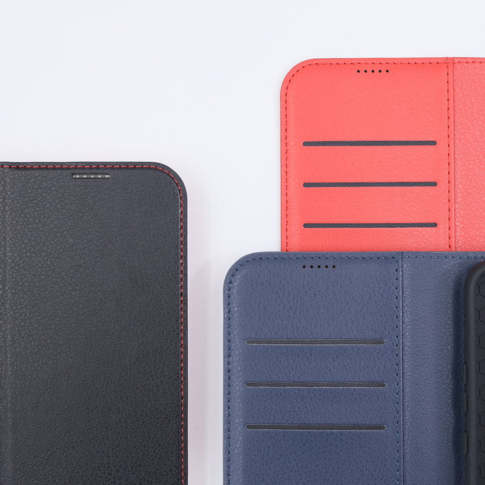 Like standard 耐衝撃 ルーペ付き マグネットベルト シンプル 手帳型レザーケース