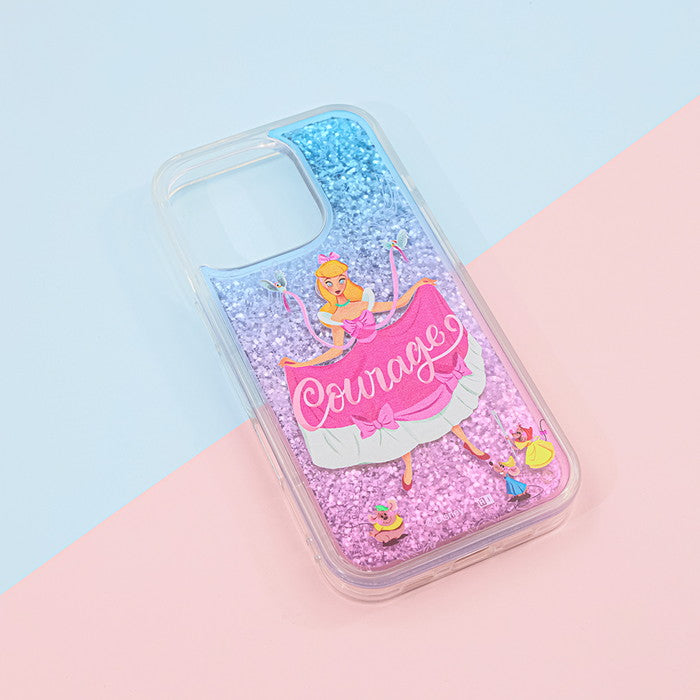 ディズニー / 衝撃吸収 バンパー 動く キラキラ ラメ グリッターケース