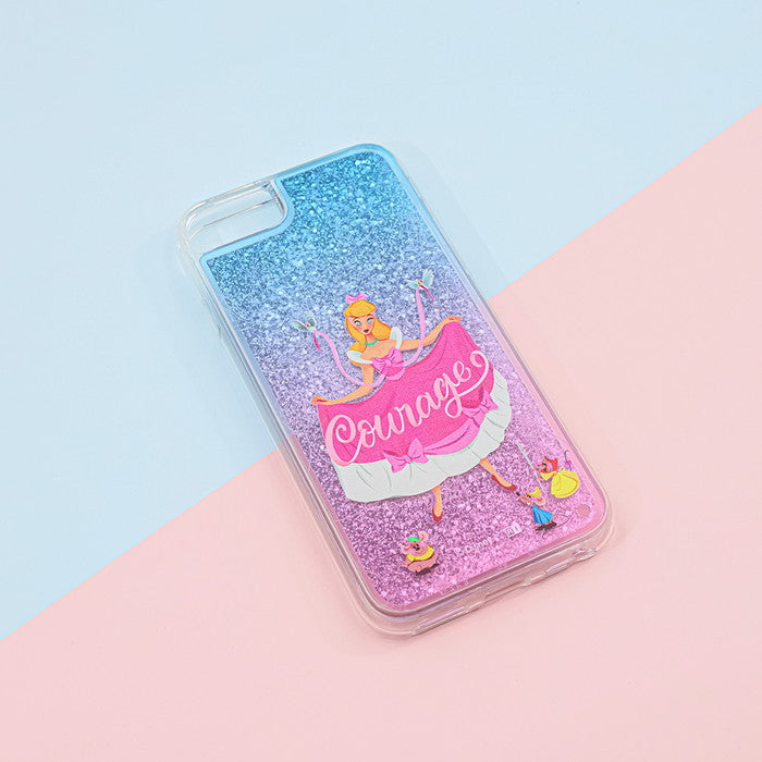 ディズニー / 衝撃吸収 バンパー 動く キラキラ ラメ グリッターケース