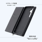 Durable 耐衝撃 マグネット不使用 シンプル スクエア 手帳型レザーケース